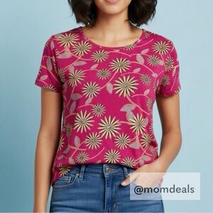 LulaRoe Classic Tee Short Sleeve Loose Fit Stretchy Soft High Round Neck Silky